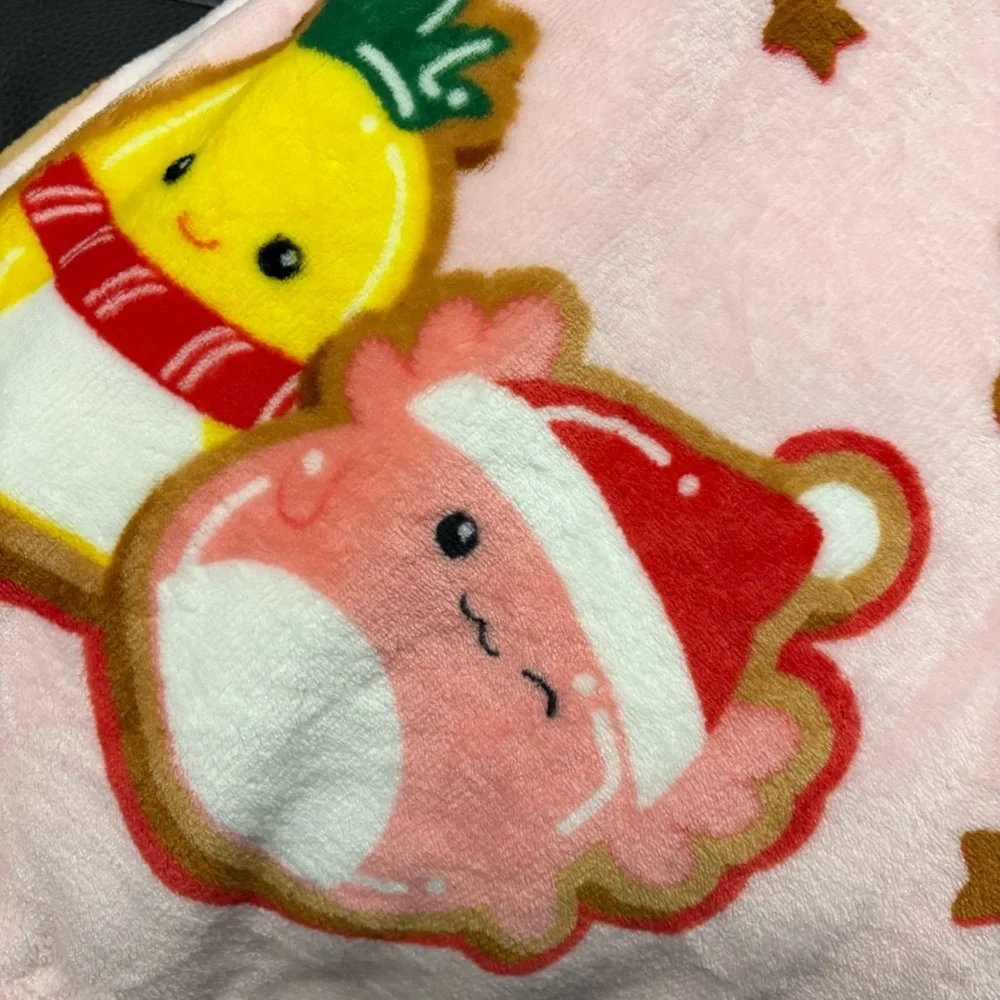Squishmallows Christmas plush blanket throw NWT